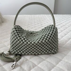 Elegant Beaded Handbag - Mint Green